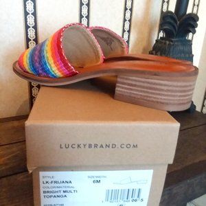 Womens NIB Lucky Brand Slide in Bright Colors Size 6